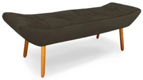 Puff Banqueta 90cm Maya Pés Palito Suede Marrom - Sheep Estofados - Marrom