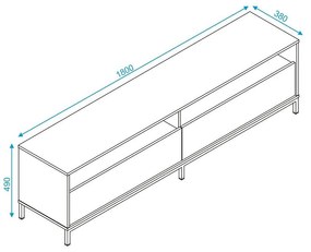 Rack Home para Sala 180cm para TV 50" Square Branco
