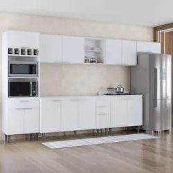 Armário de Cozinha CP06 Para Pia 150cm Pérola Z34 Branco    - Mpozenat