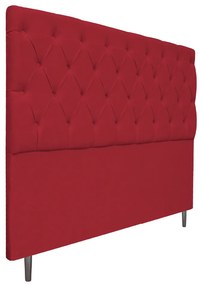 Cabeceira Estofada Liverpool 160 cm Queen Size Suede Vermelho - ADJ Decor