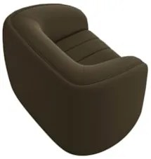 Poltrona Decorativa para Sala 112cm Meris Z32 Veludo Marrom - Mpozenat