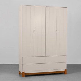 Guarda-Roupa Lotus 4 Portas e 4 Gavetas - Areia Fosco
