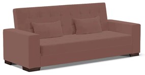 Sofá Cama Casal 3 Lugares 210cm Lisboa Veludo  D03 - D'Rossi - Rose