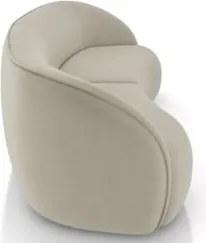 Sofá 3 Lugares Orgânico 288cm e Poltrona Zion Z32 Veludo Bege - Mpozen