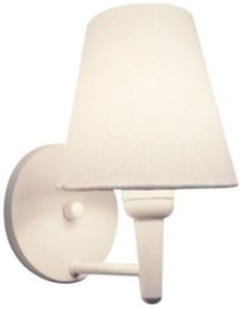 Arandela Cone Md-2004 Base Branco Cúpula em Tecido 14/14x07cm Branco - Bivolt