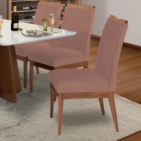 Conjunto 2 Cadeiras Decorativa Leticia Veludo Crepe