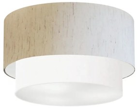 Plafon Para Banheiro Cilíndrico SB-3045 Cúpula Cor Linho Bege Branco