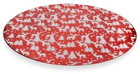 Jogo Americano Rena Vermelho e Branco 33 cm - D'Rossi
