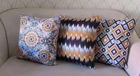 3 Capas Almofadas Hitz Amarelo 43x43cm