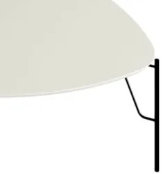 Mesa de Centro Alta Para Sala Pés Metálicos Blen Luna/Preto I06 - Mpoz