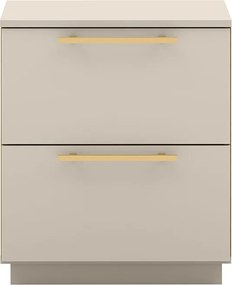 Mesa Cabeceira Quarto 50cm com 2 Gavetas Magna Fendi V01 - D'Rossi