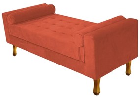 Recamier Félix Queen Size 160cm Suede Terracota - ADJ Decor