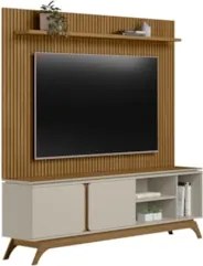 Painel TV 75 Pol Benty e Rack Bancada 200cm Nice Nature/Off L06 - Mpoz