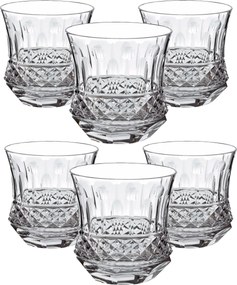 Jogo 6 Copos de Cristal Lapidado 69 P/ Whisky Incolor