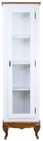 Estante Clássica 1 Porta e Lateral de Vidro Pés Luis XV - Biomóvel 45263