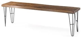 Banco Bronx em Rustic Brown com Base Grafite 120cm - 42051 Sun House