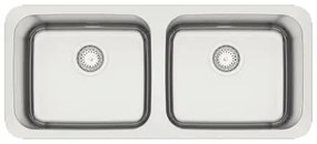 Cuba de Embutir Tramontina Dora Duo 2C 40 BL em Aço Inox Acetinado 89x39 cm