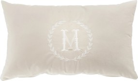 Almofada Monograma Delicata Bordado - Off White  Off White