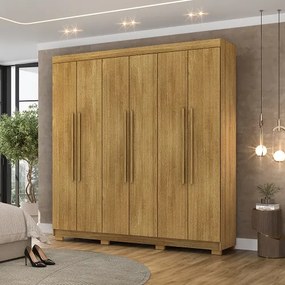 Guarda Roupa Elegance 6 Portas Nature - Vila Rica Móveis