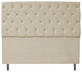 Cabeceira Estofada Liverpool 195 cm King Size Linho Bege - ADJ Decor
