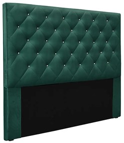 Cabeceira Decorativa Casal 1,40M Tàzio Veludo Verde Floresta G63 - Gran Belo