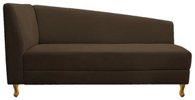 Recamier Valéria 185cm Lado Direito Suede Marrom - ADJ Decor