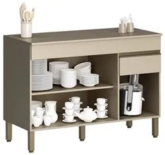 Armário de Cozinha 4 peças Balcão com Tampo 120cm Lina07 K02 Vanilla/F