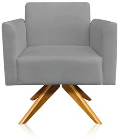 POLTRONA GIRATORIA MARISA SUEDE BASE MAD - Grafite