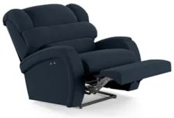 Poltrona do Papai Reclinável Kalie Power Touch USB FH9 Veludo Azul - M