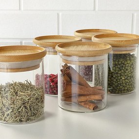Pote para Temperos com Tampa de Bambu - 200 ml