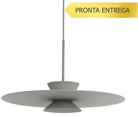 Pendente Tule Ø60X25Cm 1Xmr16 - Usina 25120/60 (FN-F - Fendi Fosco, Igual a Cor 1)