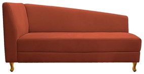 Recamier Valéria 185cm Lado Direito Suede Terracota - ADJ Decor