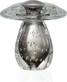 Cogumelo Decorativo em Murano P - Quartzo Fume Quartzo Fume
