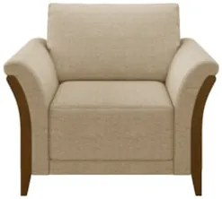 Kit 2 Poltronas Decorativas Sala de Estar 102cm Pés Madeira Roya Z32 L