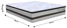 Colchão Box Casal 138cm Molas Ensacadas Soft Pillow Love Story Bege/Ma