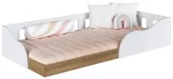 Cama Solteiro Infantil Montessoriana Infantil Asha Branco A05 - Mpozen