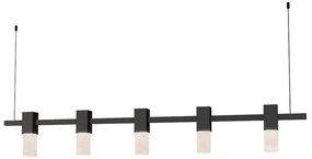 Pendente Cristal De Rocha E Aluminio Preto Felsen