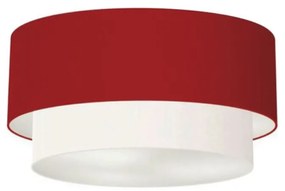 Plafon Duplo Cilíndrico Vivare Md-3062 Cúpula Tecido 45x40cm - Bivolt