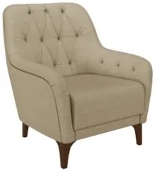 Kit 2 Poltronas Decorativas para Sala com Capitonê Pietà Z32 Linho Beg