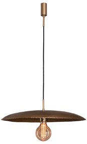 Pendente Disco Cabo Rayon Ø50X06Cm 1Xe27 Por Waldir Junior - Usina 510... (BT - Branco Texturizado)