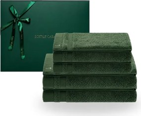 Jogo de Banho 4 pçs Trussardi 100% Algodão Marini c/ Caixa de Presente Natal - Giardino  Giardino