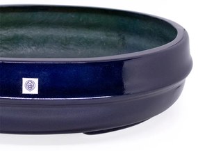 Vaso Bacia Decorativo Osaka Azul Perolizado 16x65x52 cm - D'Rossi