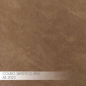 Kit 2 Cadeiras Decorativas Sala De Jantar Duque Madeira PU Sintético Marrom G48 - Gran Belo