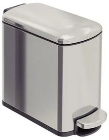 Lixeira Tramontina 6 Litros Tipo D Slim com Pedal em Aço Inox Scotch Brite