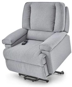 Poltrona Reclinável Berman Motorizada Linho Cinza 97cm - 62531 Sun House