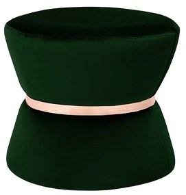 Puff Decorativo Sala de Estar 45cm Dhaka Veludo Verde G15 - Gran Belo