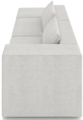 Sofá 4 Lugares 303cm Com Puff Esquerdo Fay Linho Gelo Z55 - Mpozenato