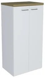 Armário Alto para Escritório 2 Portas Tok A06 Olmo/Branco - Mpozenato