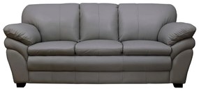 Sofá de Couro 3 Lugares Paris 216cm M06 Cor Grizzy 499 - ADJ DECOR