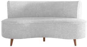 Sofá Living 2 Lugares 135cm Aang Pés Palito Bouclê Off White G33 - Gran Belo